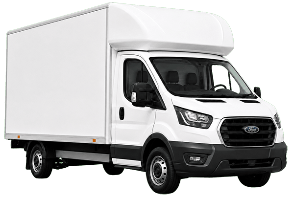 Self-drive hire van on a street in Horley